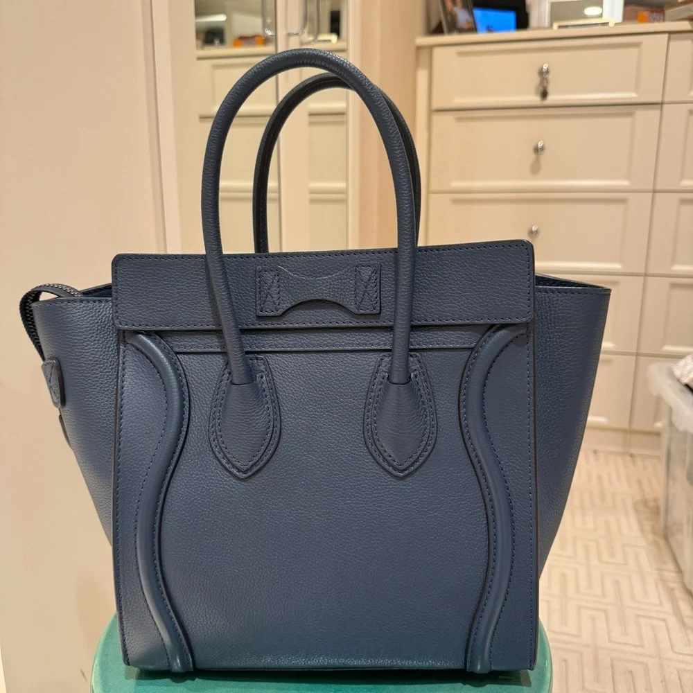Celine - Micro Luggage Handbag in Baby Drummed Calfskin - Picture 3 of 16